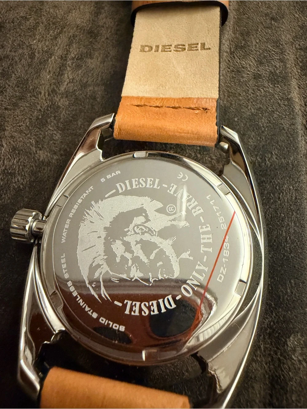 Diesel DZ1834 Men's Watch with Tan Leather Strap
